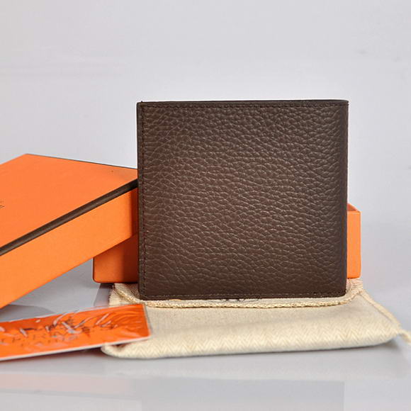 Cheap Fake Hermes MC Socrate Bi-Fold Wallet H006 Brown